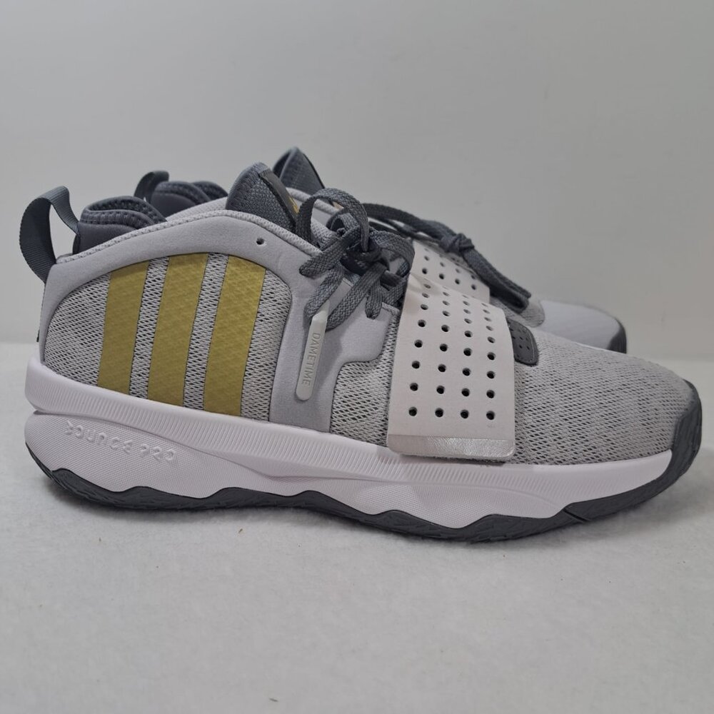adidas DAME 8 EXTPLY Grey Gold Metallic Mens Size 11 Basketball Shoes IG8086